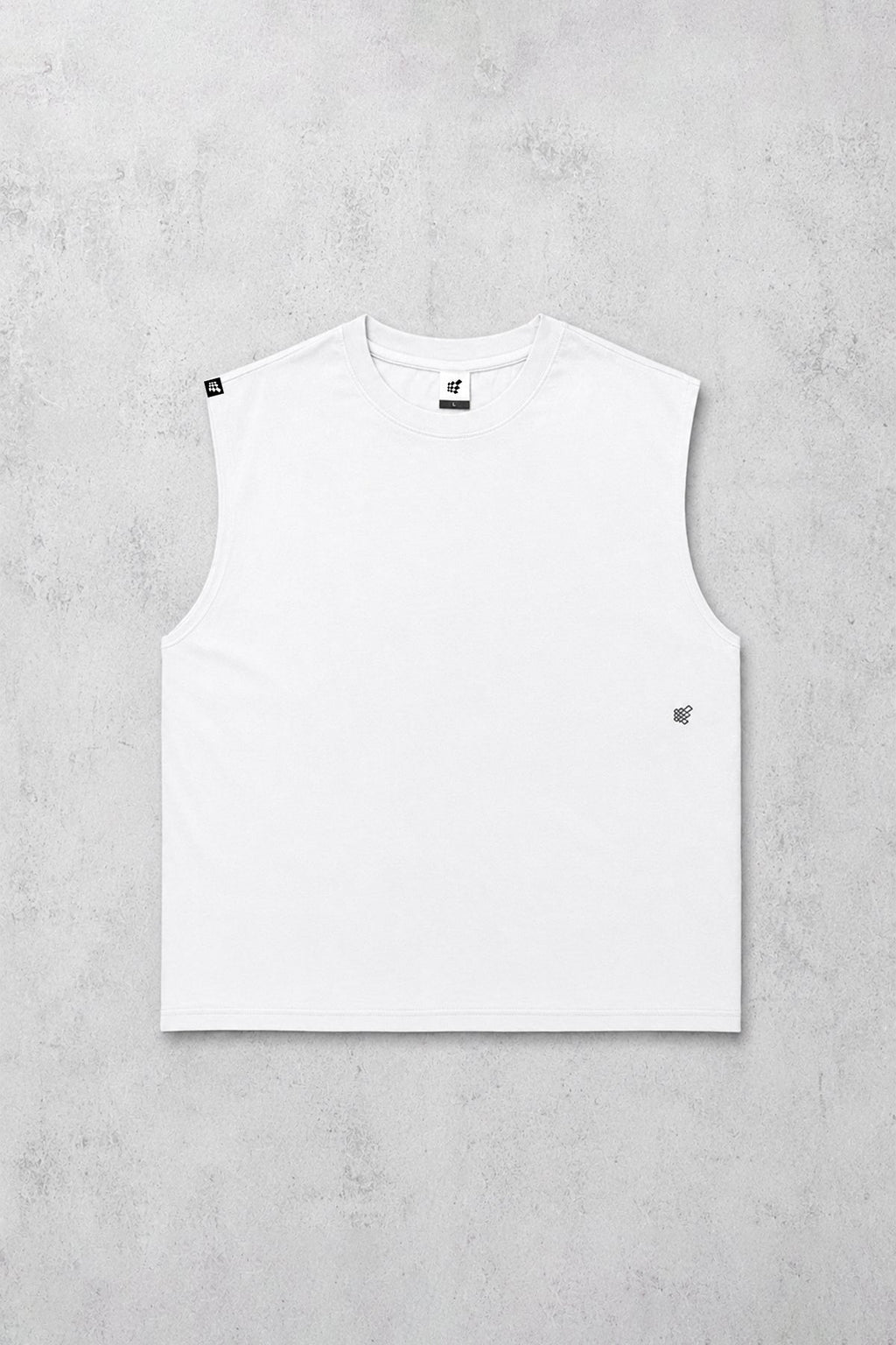 Jed North Men's Retro Oversized Muscle Tee - Washed White