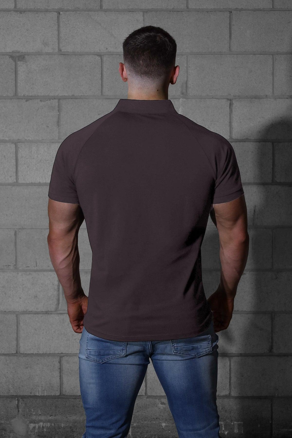 Jed North Muscle Fit All-Day Polo T-Shirt - Dunkelgrau