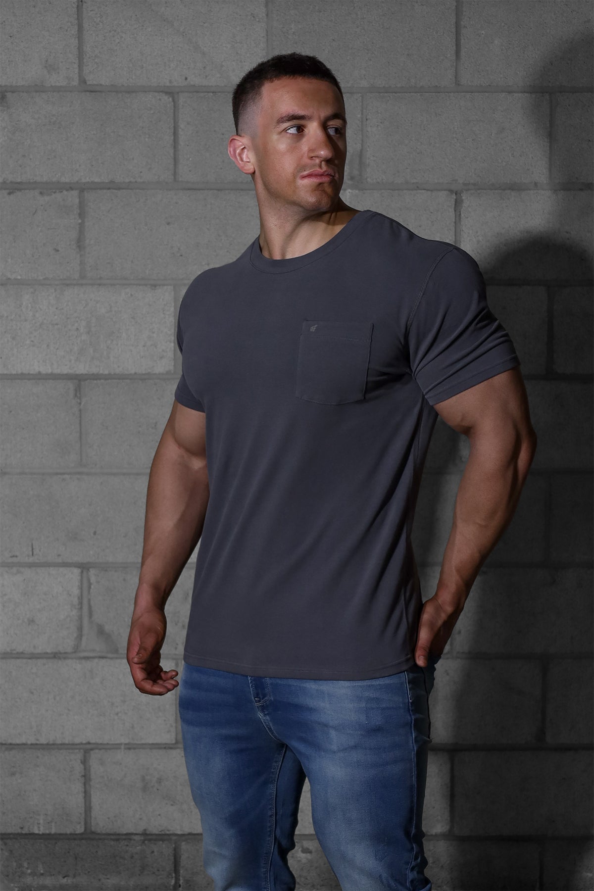 Classic Casual Pocket T-Shirt - Dark Gray