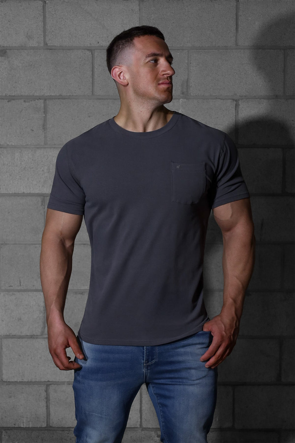 Jed North Men's Classic Premium Pocket T-Shirt - Dark Gray