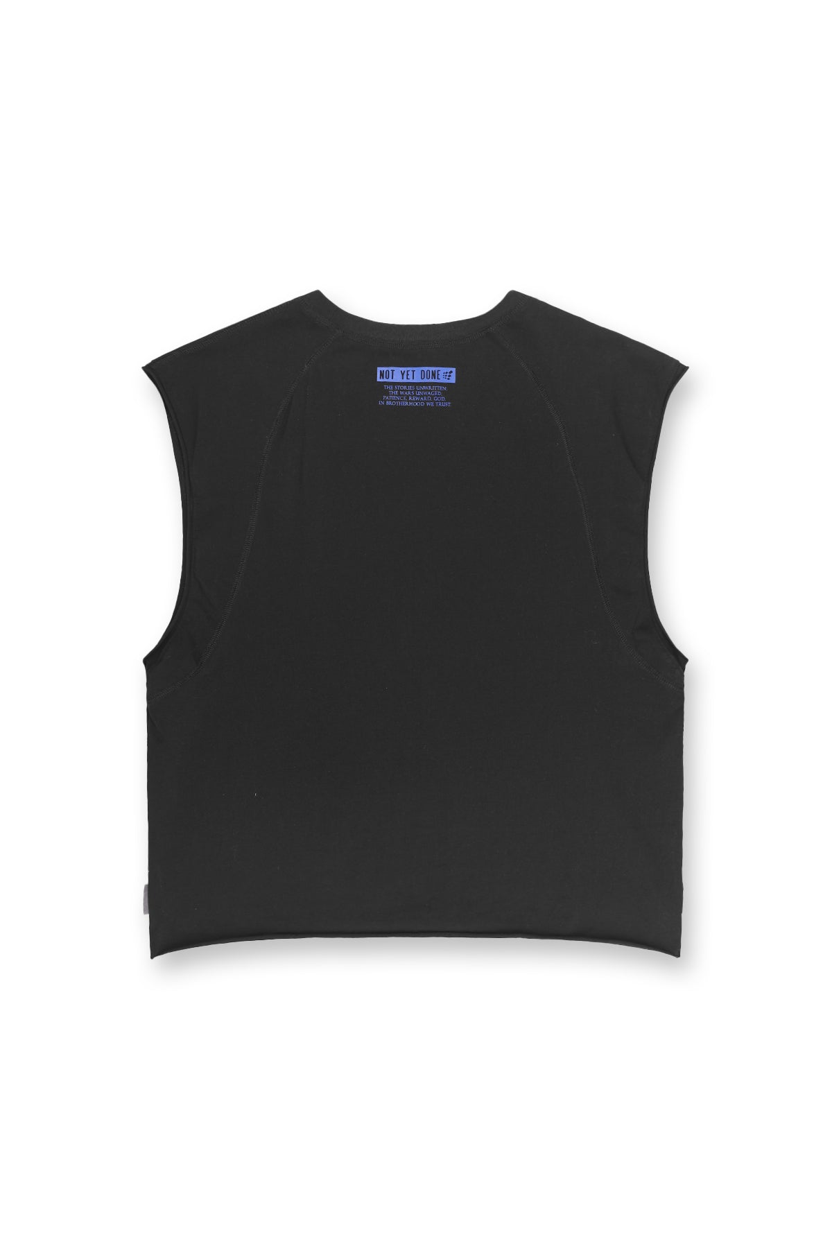 Raglan-Tanktop, ärmellos, schwarz