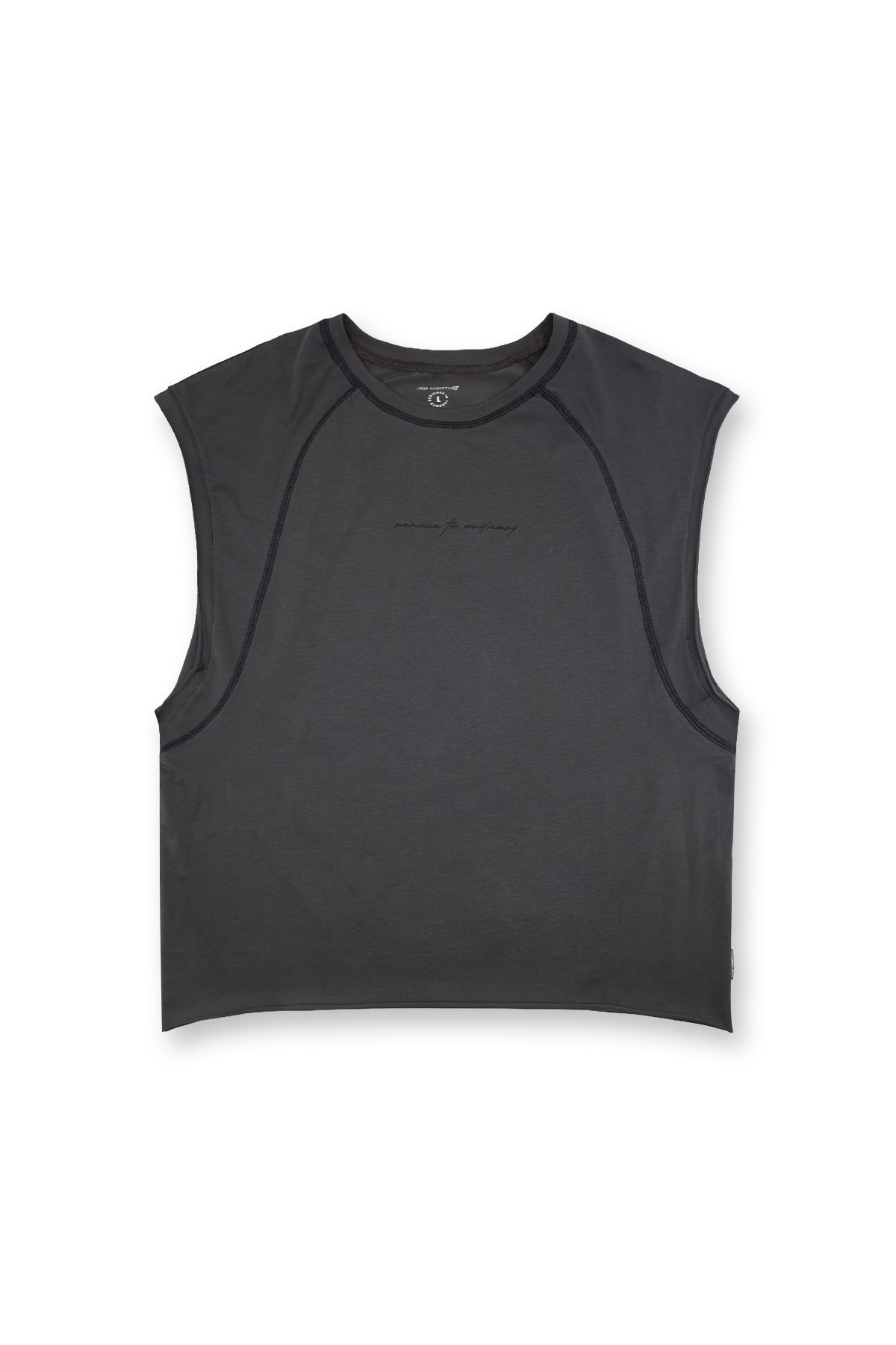 Jed North Men's Raglan Sleeveless Tank Top - Dark Gray
