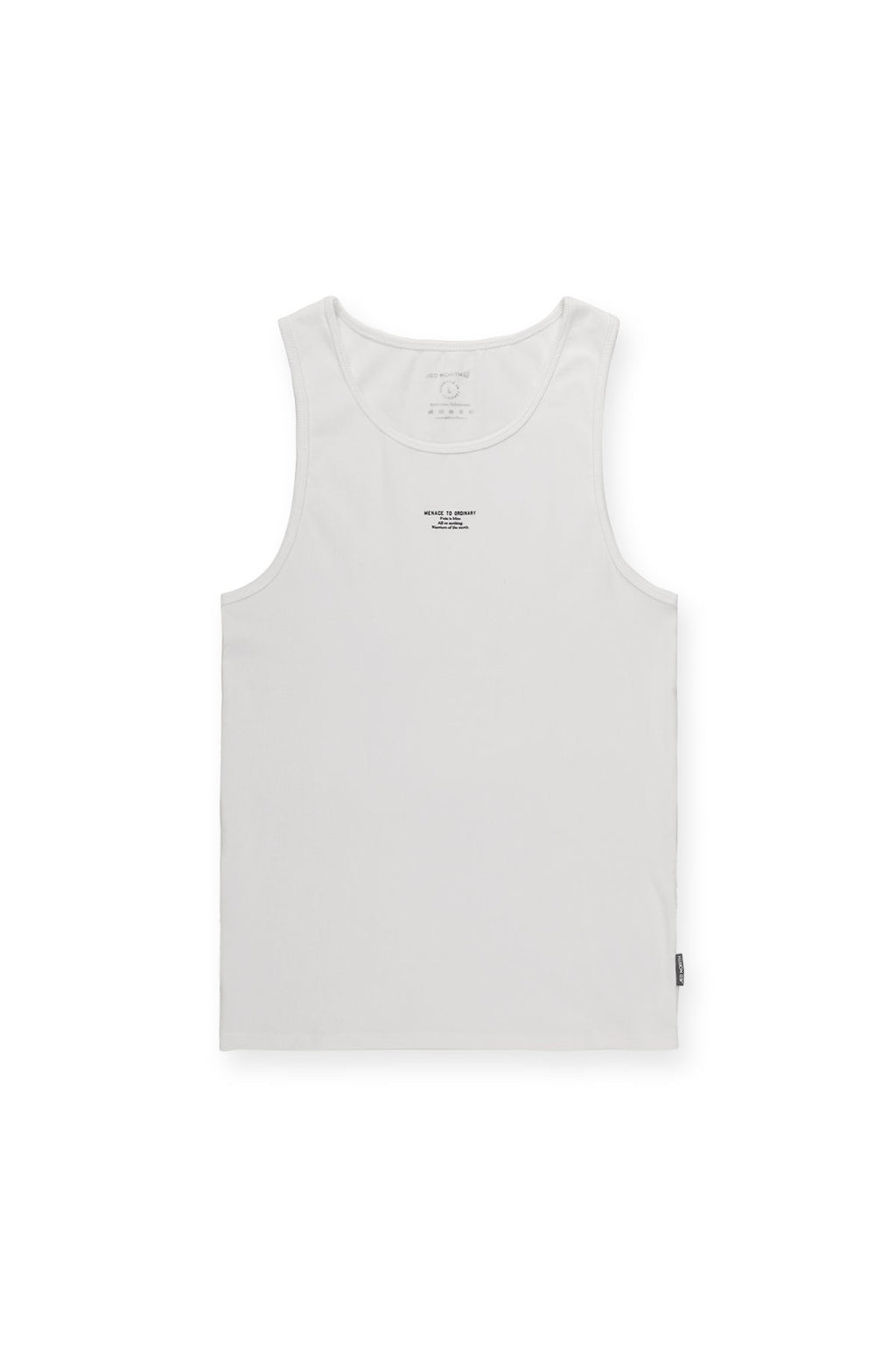 Camiseta sin mangas acanalada con cuello halter de Jed North - Blanca