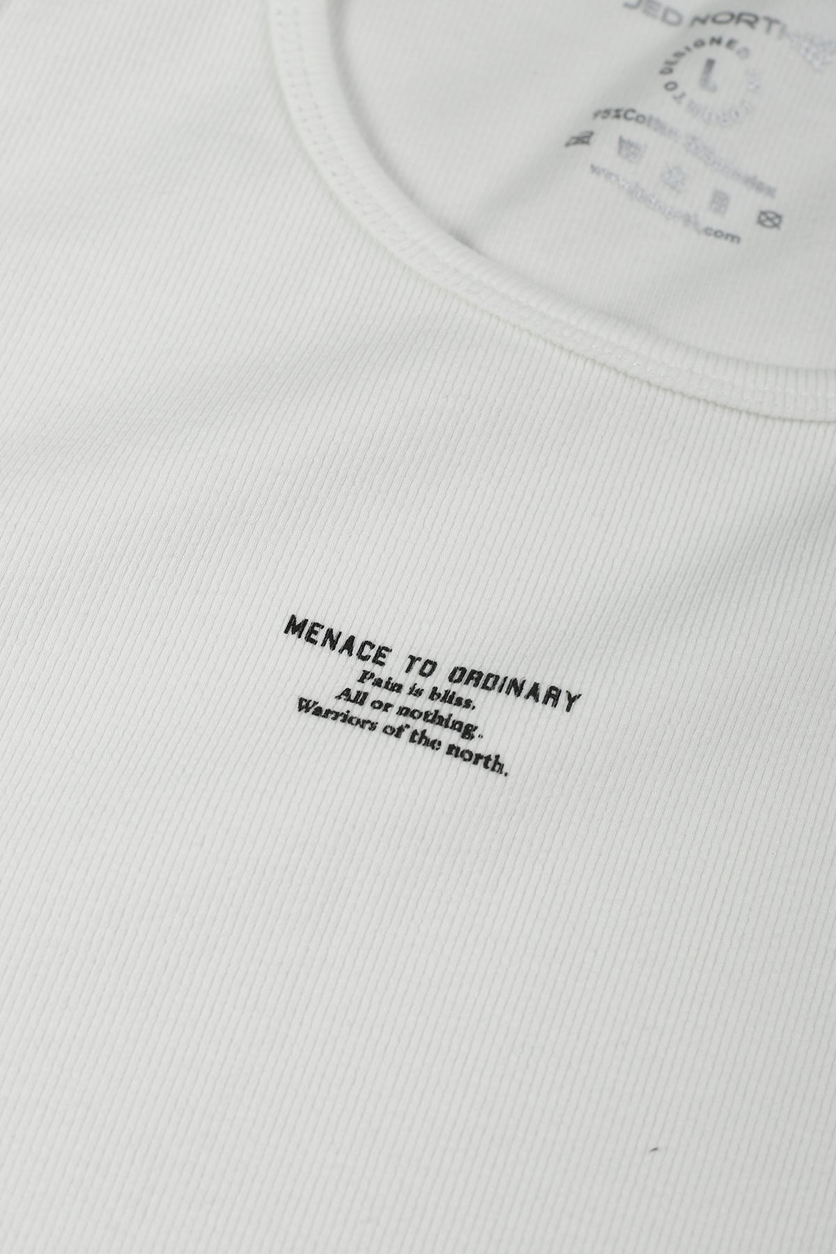 Geripptes Muskelshirt – Weiß