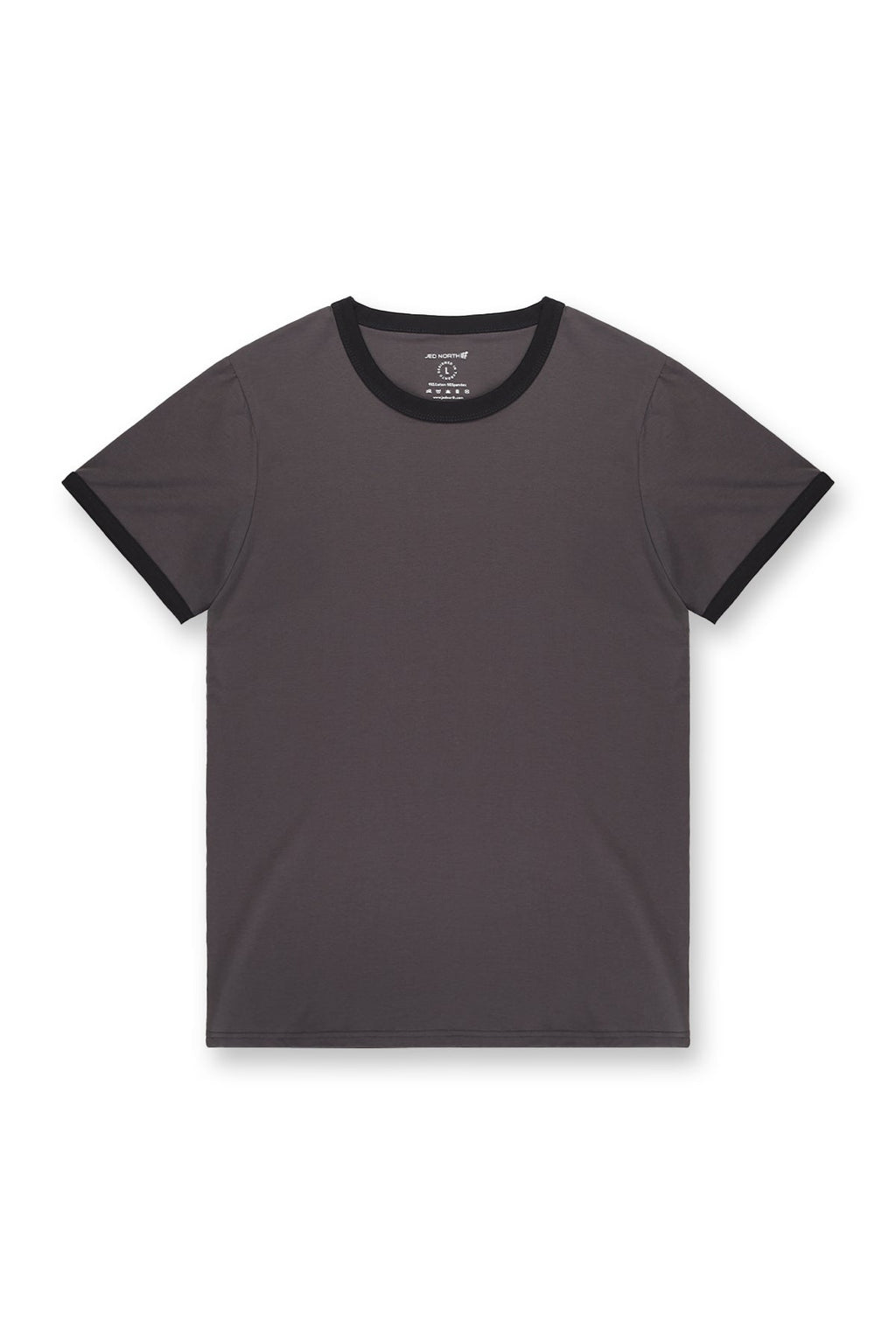 Jed North Men's Muscle-Fit Ringer T-Shirt - Stone Gray