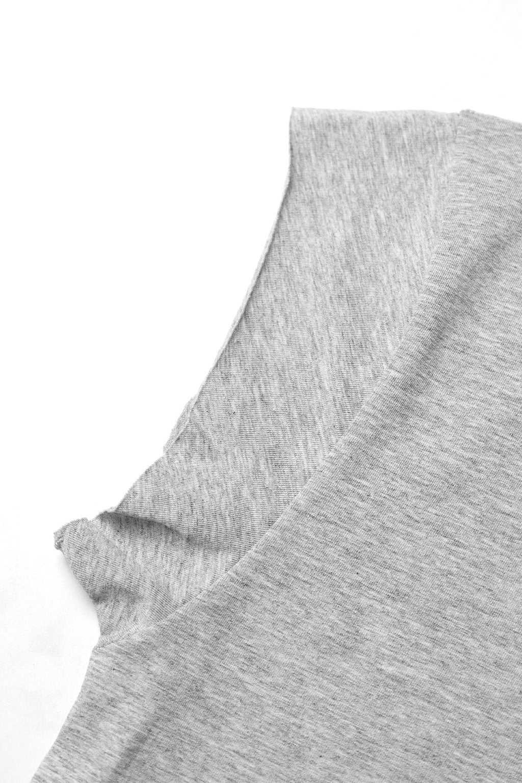 Jed North Oversized Raw-Cut Cropped Tee – Heather Grey