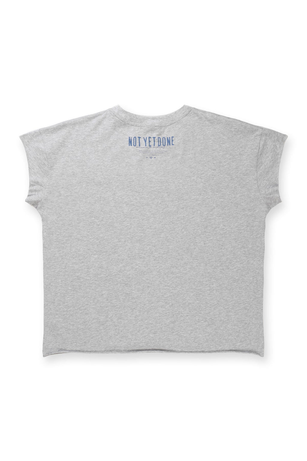 Jed North Oversized Raw-Cut Cropped Tee – Heather Grey