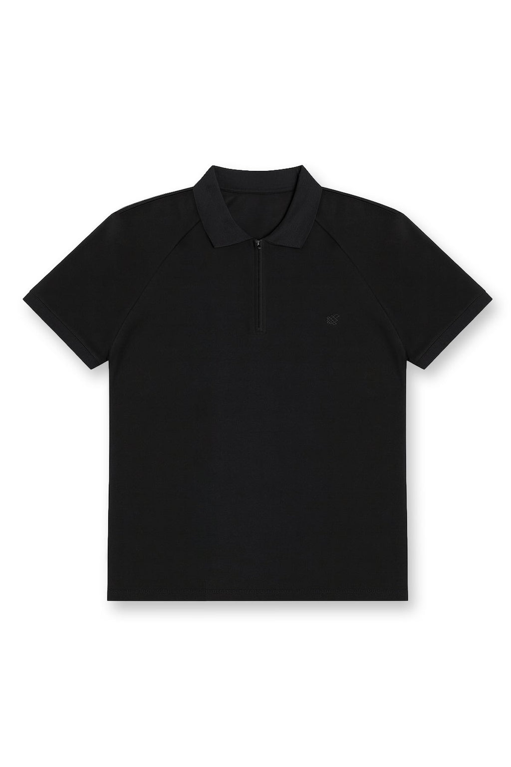 Polo Jed North Ajustado para Musculatura Prémium con Cremallera - Negro