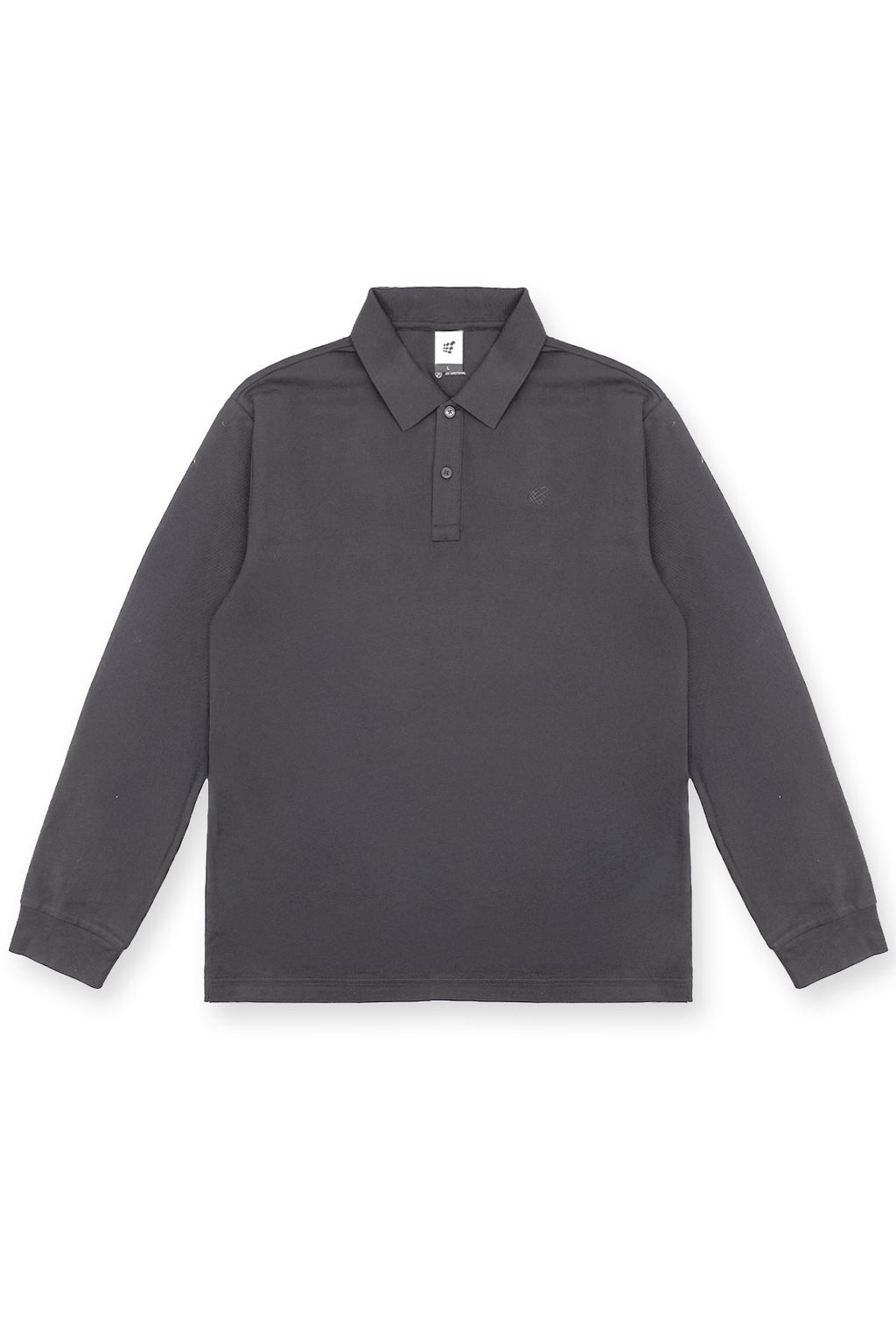 Jed North Polo Button-Up Langarmshirt – Cool Olive