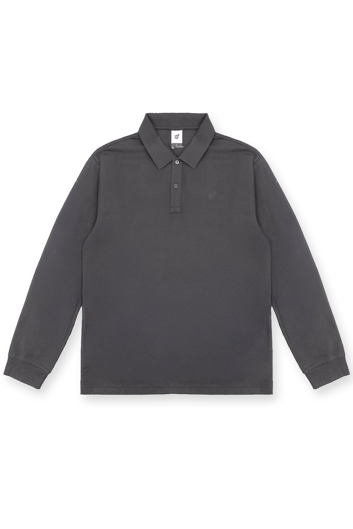 Jed North Polo Button-Up Langarmshirt – Cool Olive