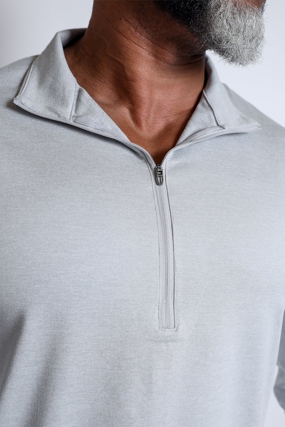 Manga larga de entrenamiento con cremallera en el cuello Jed North - Gris brezo