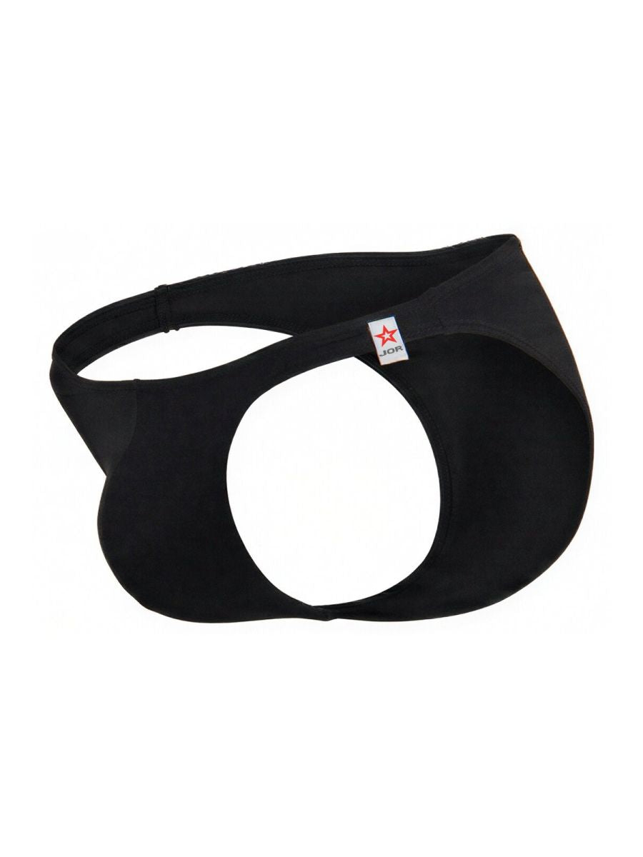 Black jor 2273 travel swim bikini men’s briefs with sleek form-fitting design and distinctive circular cutout