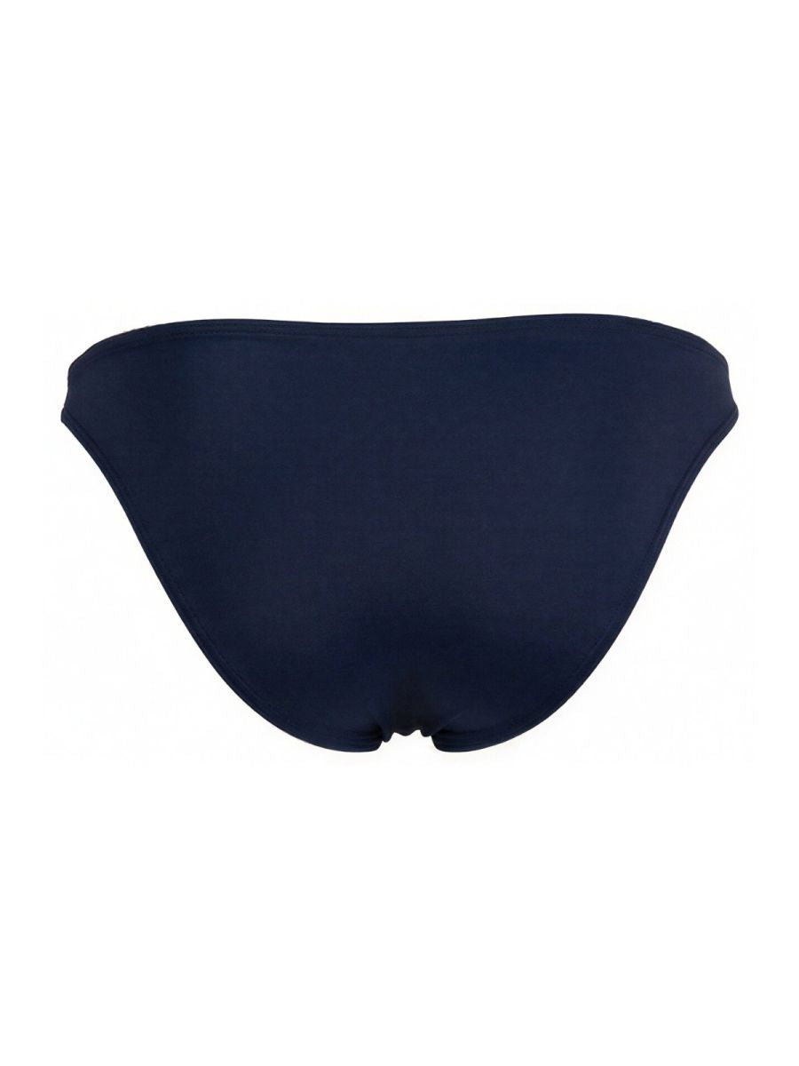 Navy blue seamless travel swim bikini bottom jor 2273 featuring smooth fabric and comfortable fit back side view