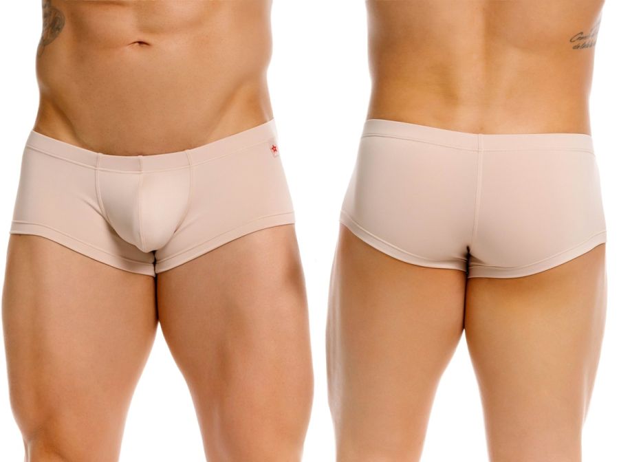 Beige jor 2347 invisible trunks men’s briefs with subtle red star logo on waistband for comfortable fit