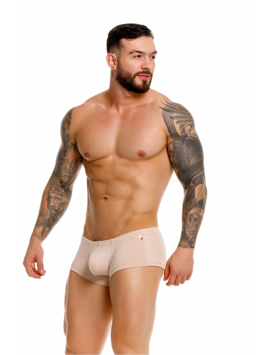 Beige jor 2347 invisible trunks men’s briefs with subtle logo on waistband for comfortable everyday wear