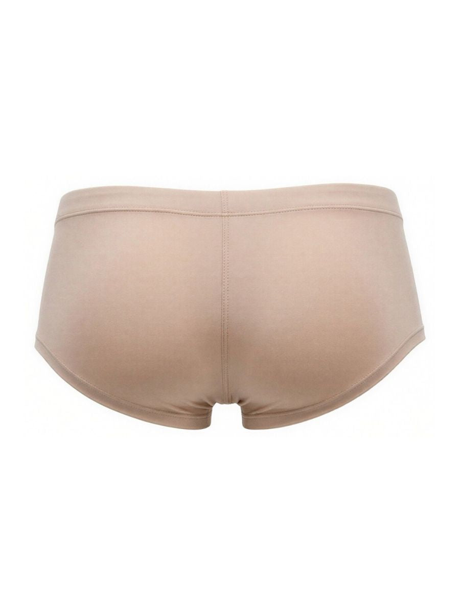 Beige seamless jor 2347 invisible trunks briefs with smooth stretchy fabric and minimalistic design front view