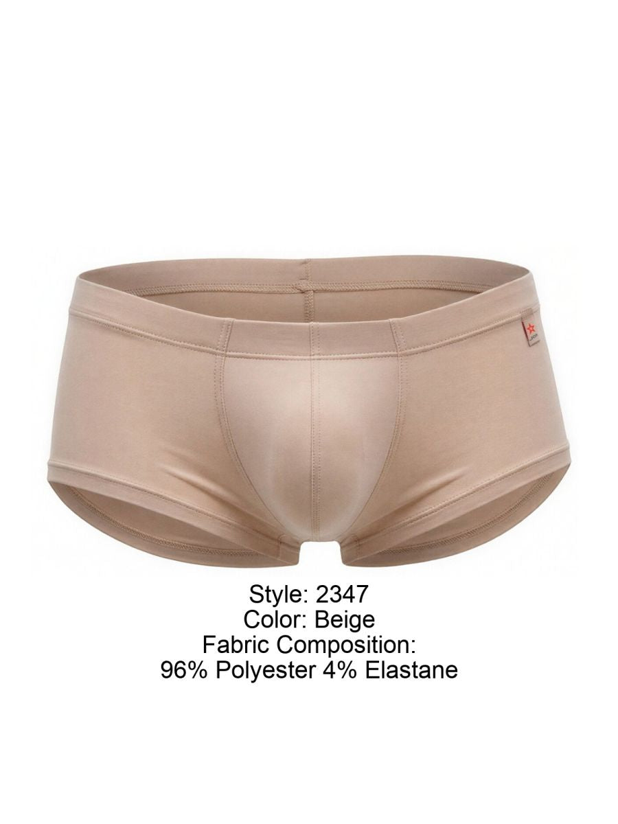 Beige jor 2347 invisible trunks men’s briefs made of 96 polyester and 4 elastane with smooth form-fitting design