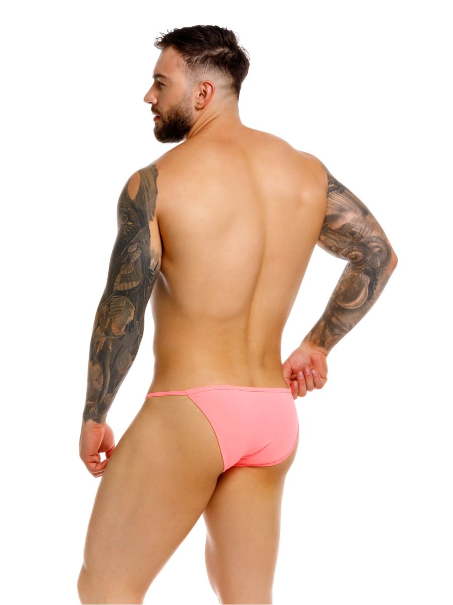 Pink jor 2358 axel bikini briefs in candy color made of soft fabric for athletic and casual wear