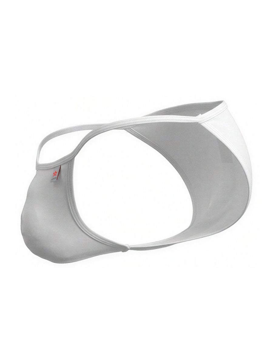 White jor 2358 axel bikini briefs with a sleek minimalist design and subtle elastic waistband for men