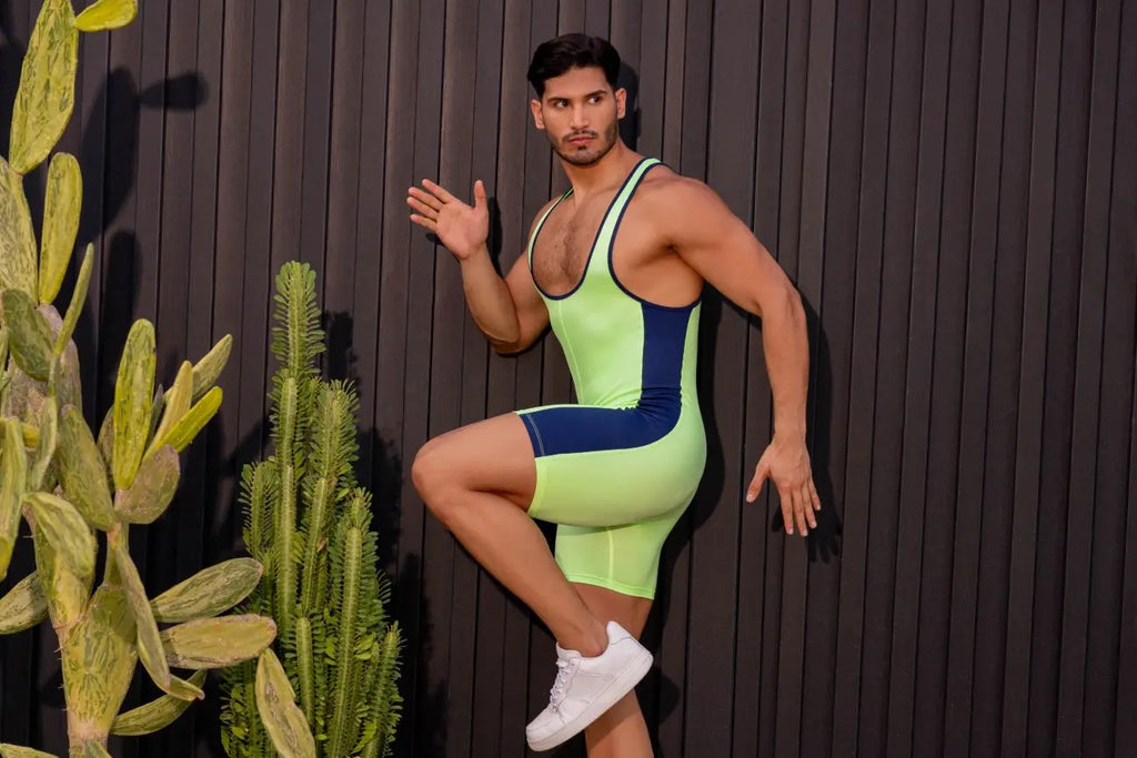 Jor Traje de cuerpo y natación activo para hombre 2216 Fighter Color Verde