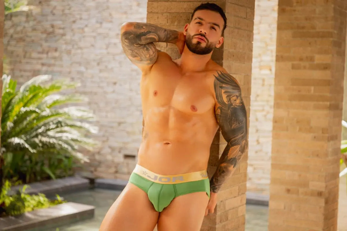 JOR Ropa interior para hombre 2327 Soho Briefs Color Verde
