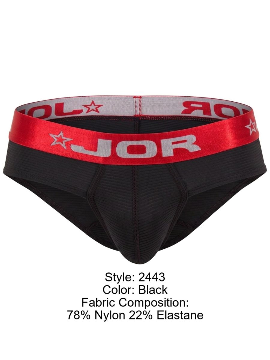 JOR 2443 Herrenunterwäsche Astor stylische Slips Farbe Schwarz