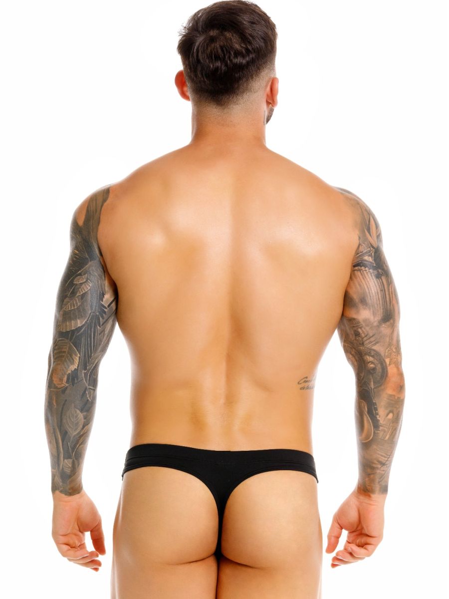 JOR 2451 Ropa interior de hombre, tanga lisa invisible, color negro