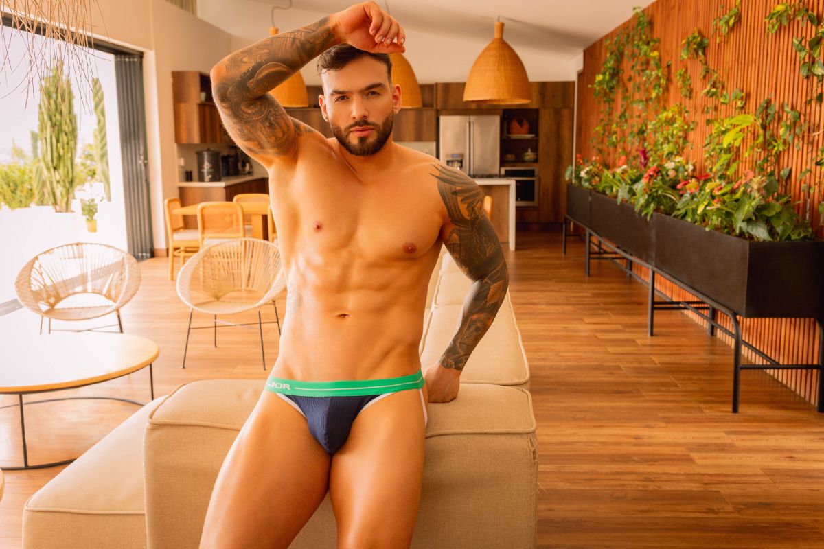 JOR 2460 Ropa interior para hombre calzoncillos Rush, color azul