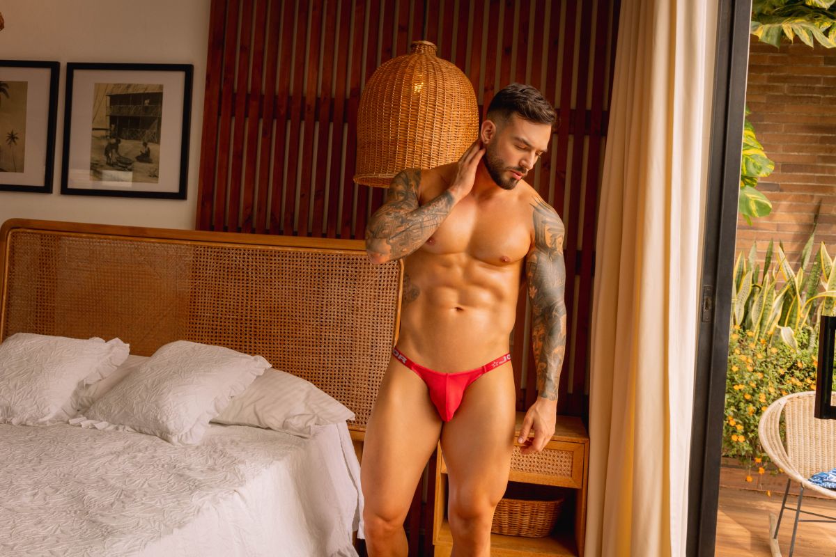 JOR 2464 Herren Unterwäsche Frost Slips Farbe Rot