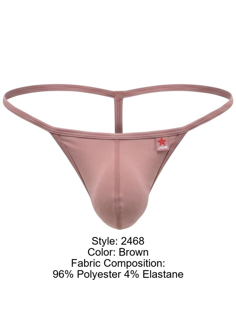 JOR 2468 Ropa Interior Masculina Axel Tanga Elegante Comodidad Color Marrón
