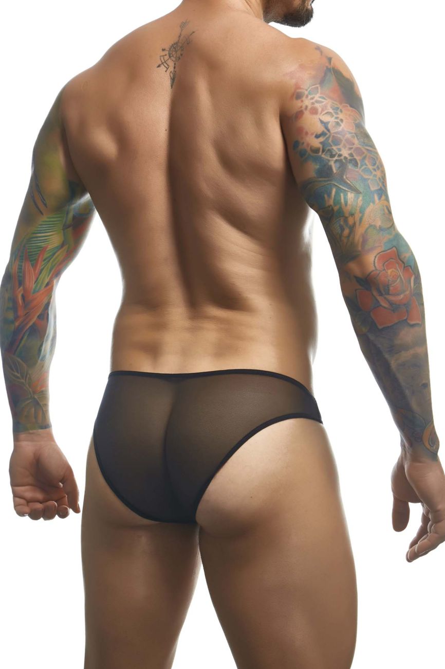 JUSTIN+SIMON XSJ01 Bikini Clásico Color Malla Negra