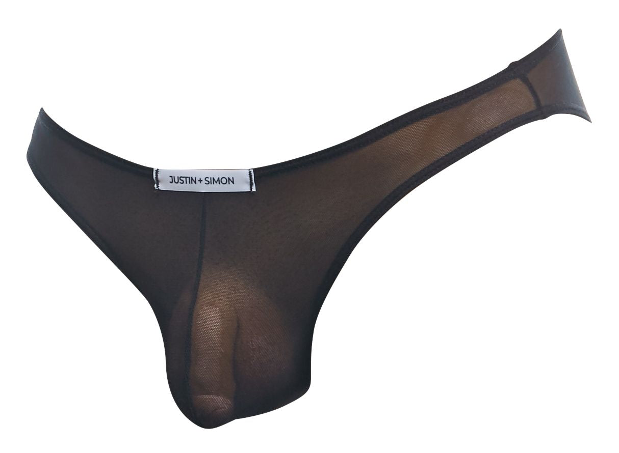 JUSTIN+SIMON XSJ01 Bikini Clásico Color Malla Negra