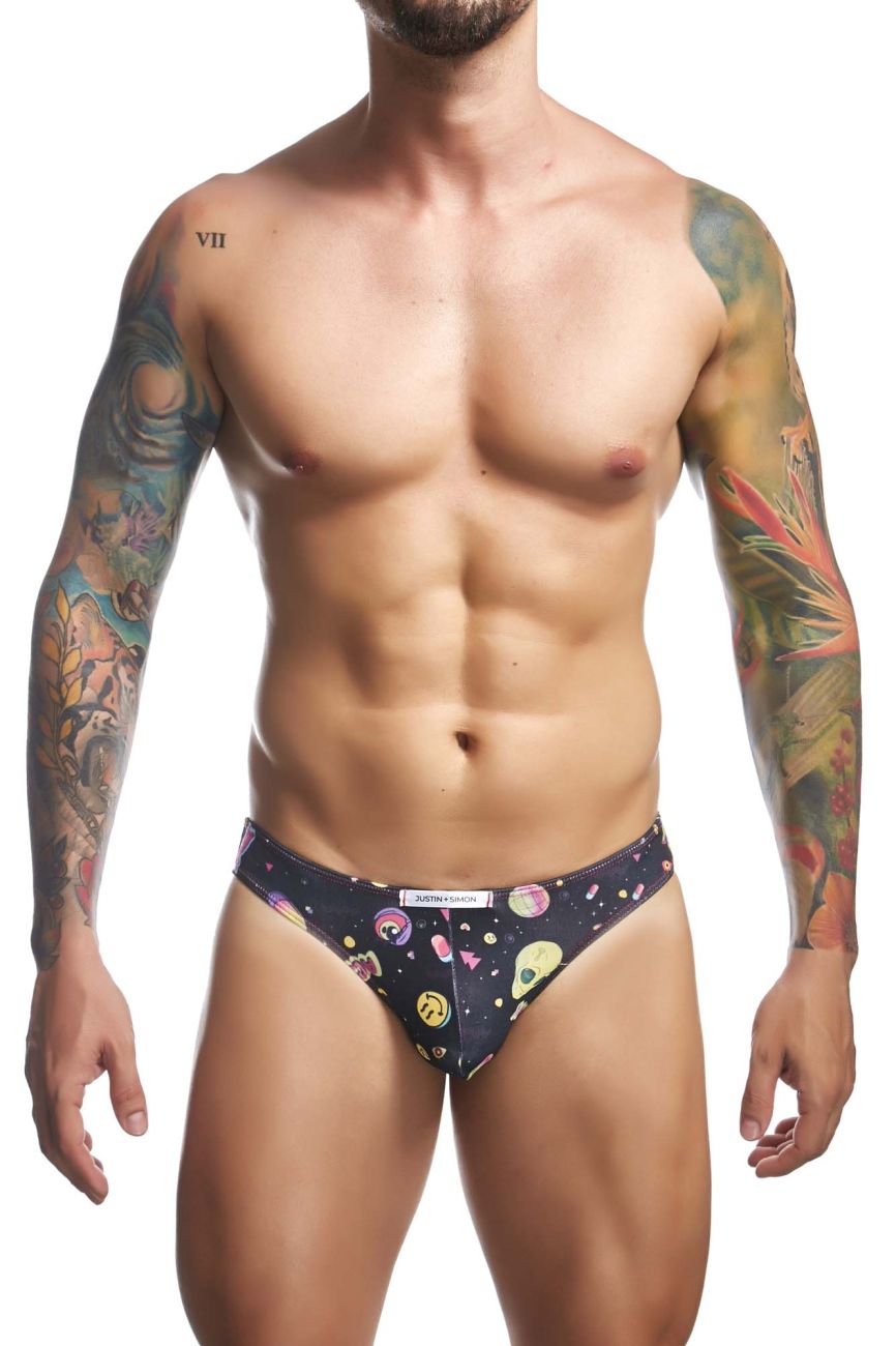 JUSTIN+SIMON XSJ01 Bikini Clásico Color Psicodélico