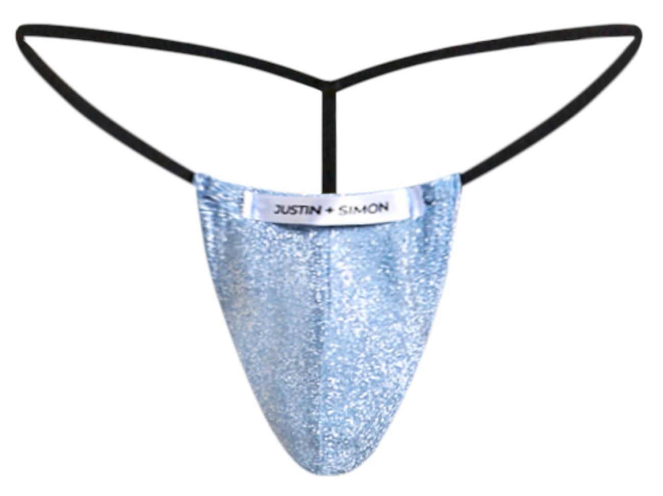 JUSTIN+SIMON XSJ02 Classic G-String Color Lurex Blue - DealByEthan.gay loves JUSTIN+SIMON