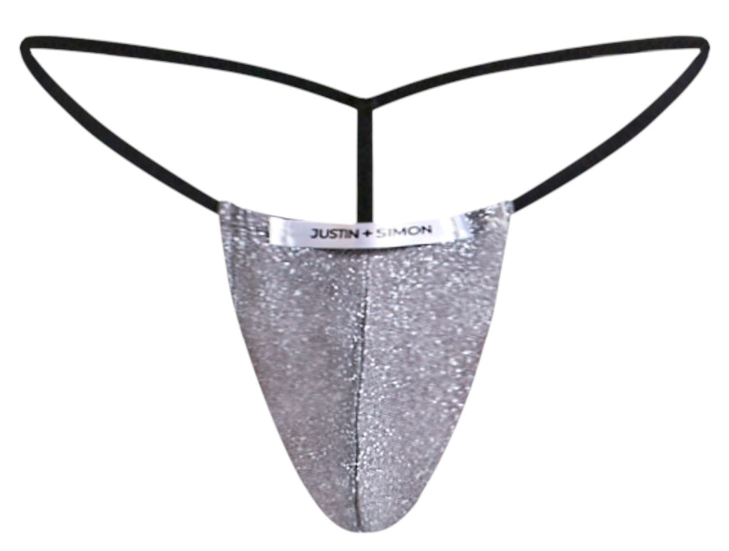 JUSTIN+SIMON XSJ02 Classic G-String Color Lurex Gray - DealByEthan.gay loves JUSTIN+SIMON