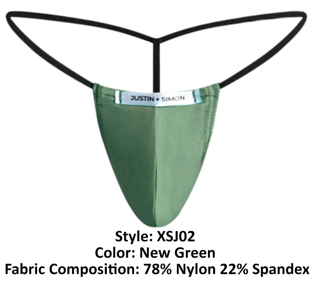 JUSTIN+SIMON XSJ02 Classic G-String Color New Green - DealByEthan.gay loves JUSTIN+SIMON