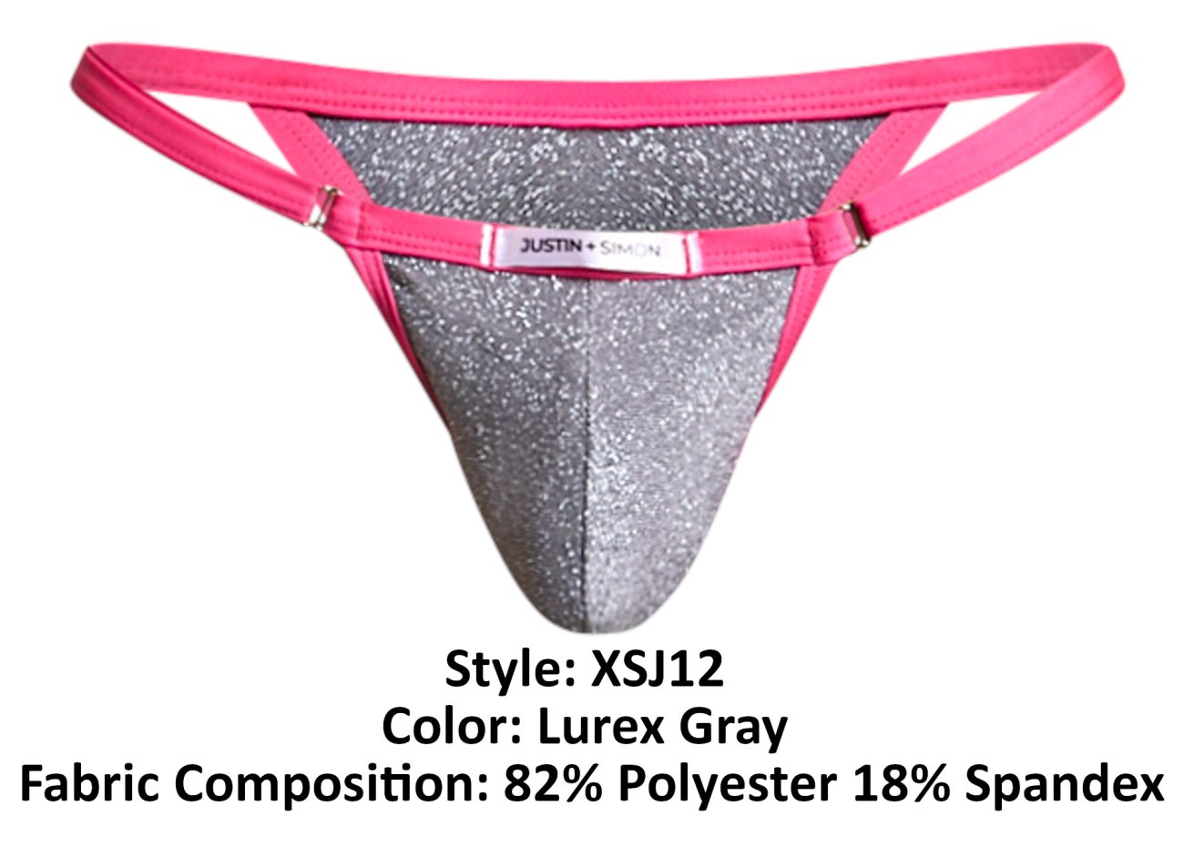 JUSTIN+SIMON XSJ12 Bikini Color Lurex Gray - DealByEthan.gay loves JUSTIN+SIMON
