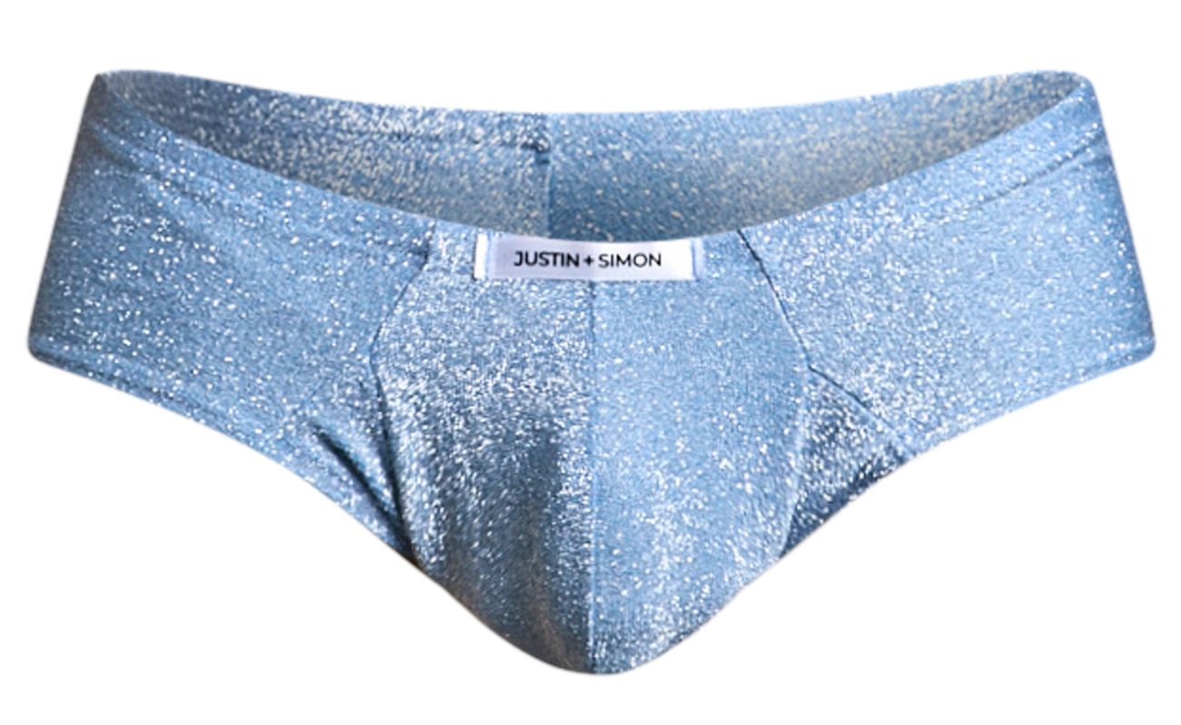 JUSTIN+SIMON XSJ22 Cheek Briefs Color Lurex Blue - DealByEthan.gay loves JUSTIN+SIMON