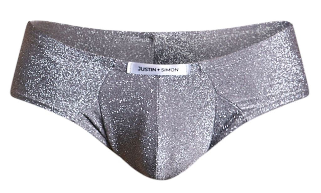 JUSTIN+SIMON XSJ22 Cheek Briefs Color Lurex Gray - DealByEthan.gay loves JUSTIN+SIMON