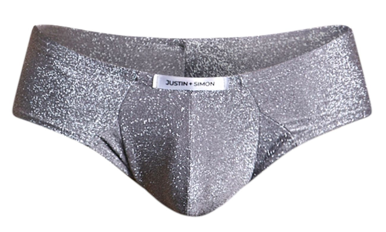 JUSTIN+SIMON XSJ22 Cheek Briefs Color Lurex Gray - DealByEthan.gay loves JUSTIN+SIMON