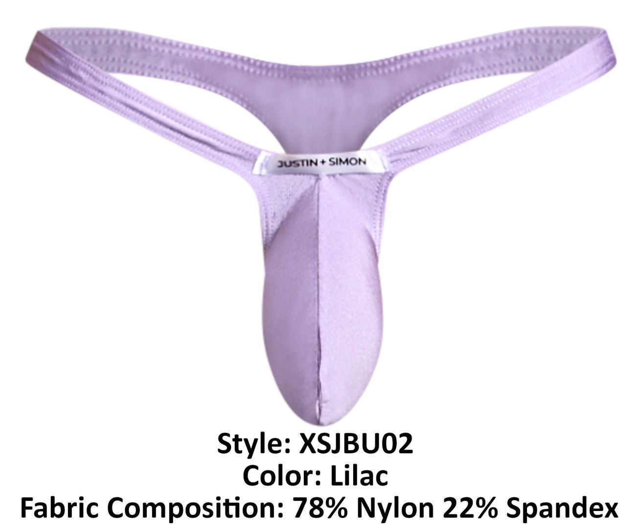JUSTIN+SIMON XSJBU02 Bulge Thongs Color Lilac - DealByEthan.gay loves JUSTIN+SIMON