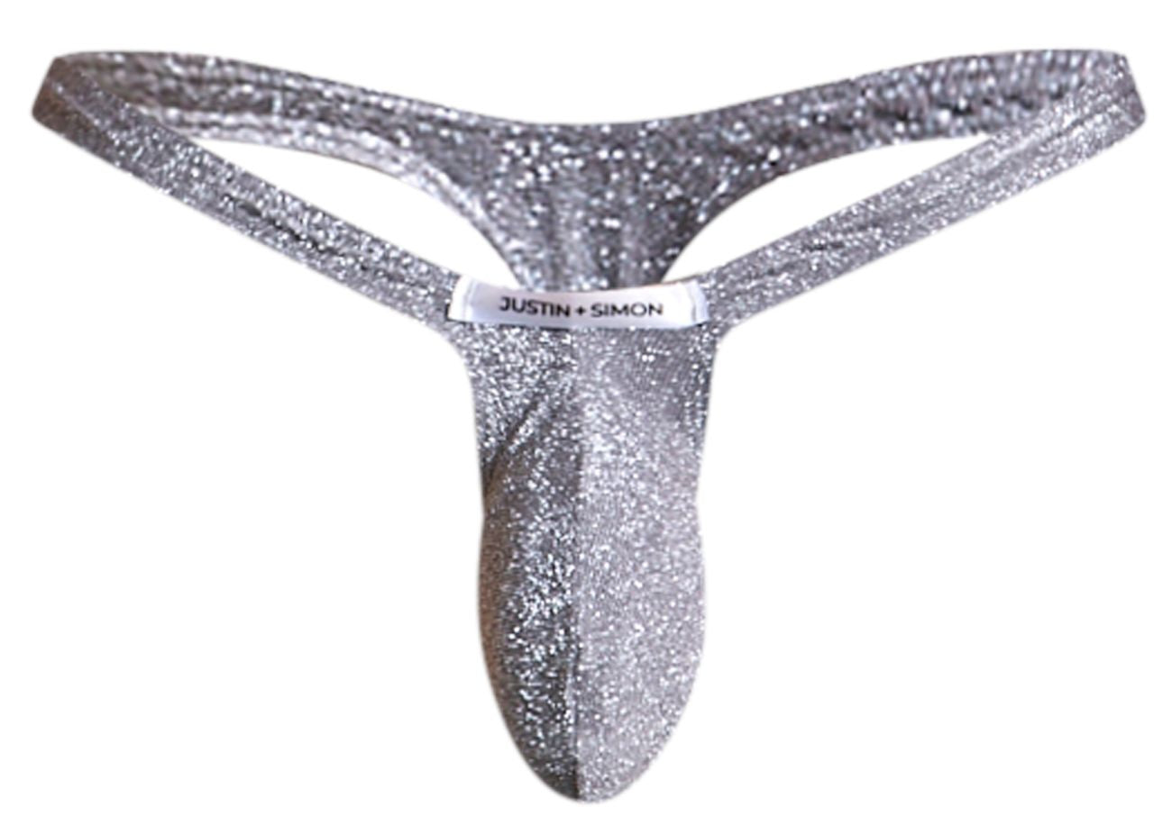 JUSTIN+SIMON XSJBU02 Bulge Thongs Color Lurex Gray - DealByEthan.gay loves JUSTIN+SIMON