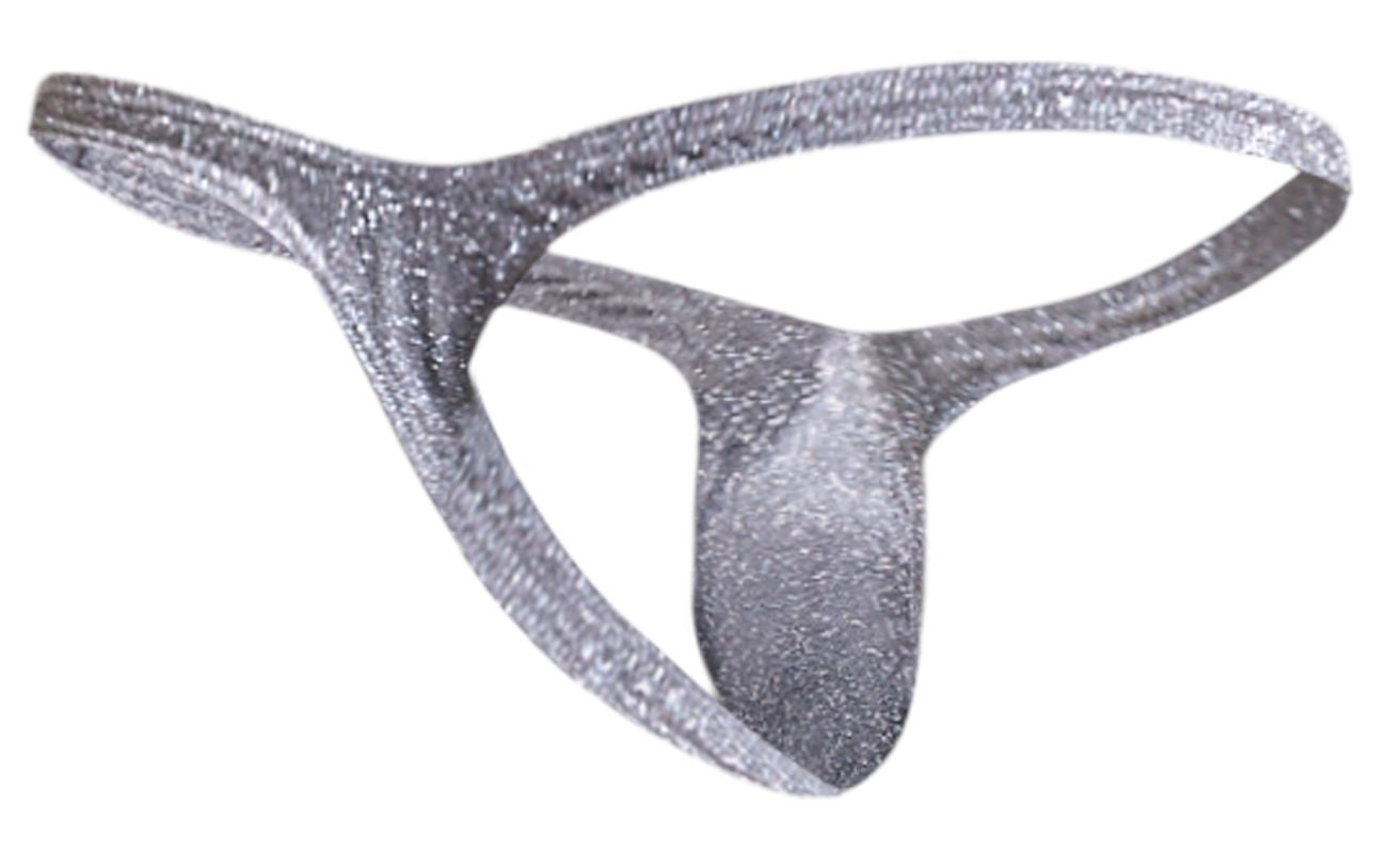 JUSTIN+SIMON XSJBU02 Bulge Thongs Color Lurex Gray - DealByEthan.gay loves JUSTIN+SIMON