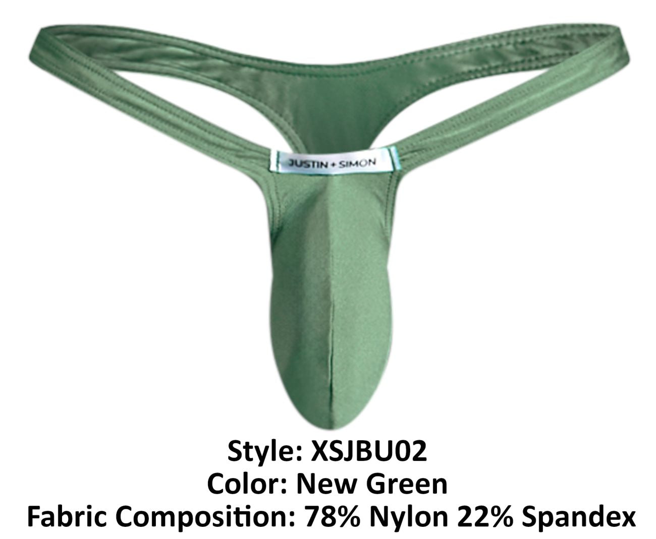 JUSTIN+SIMON XSJBU02 Bulge Thongs Color New Green - DealByEthan.gay loves JUSTIN+SIMON