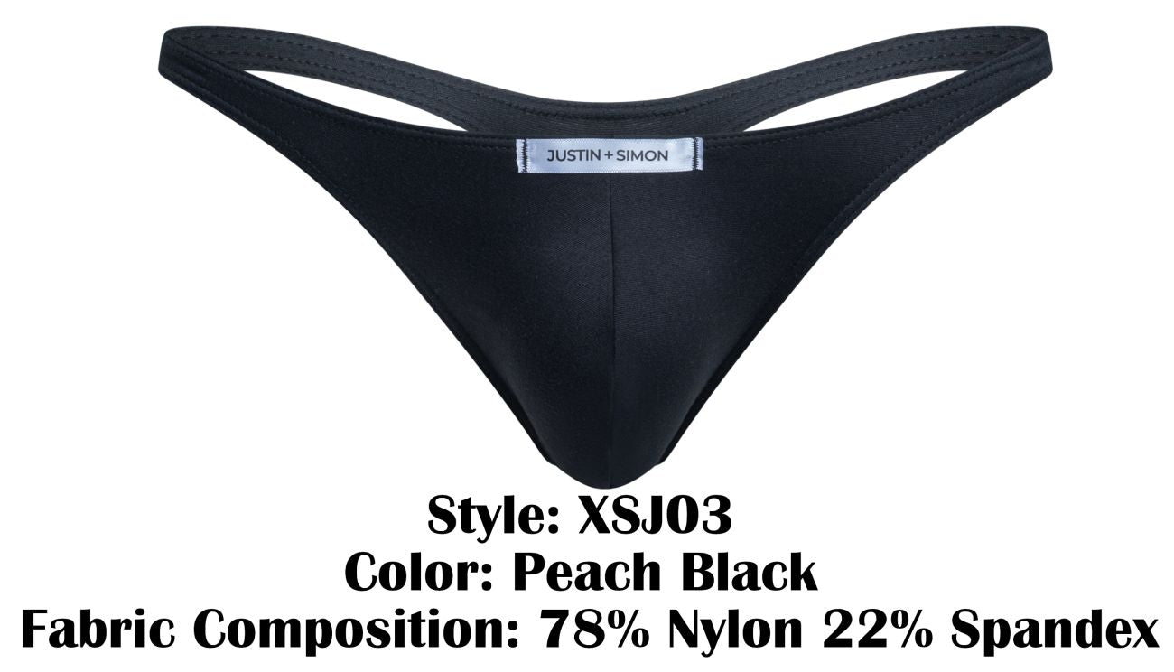 JUSTIN+SIMON XSJ03 Classic Thongs Color Peach Black