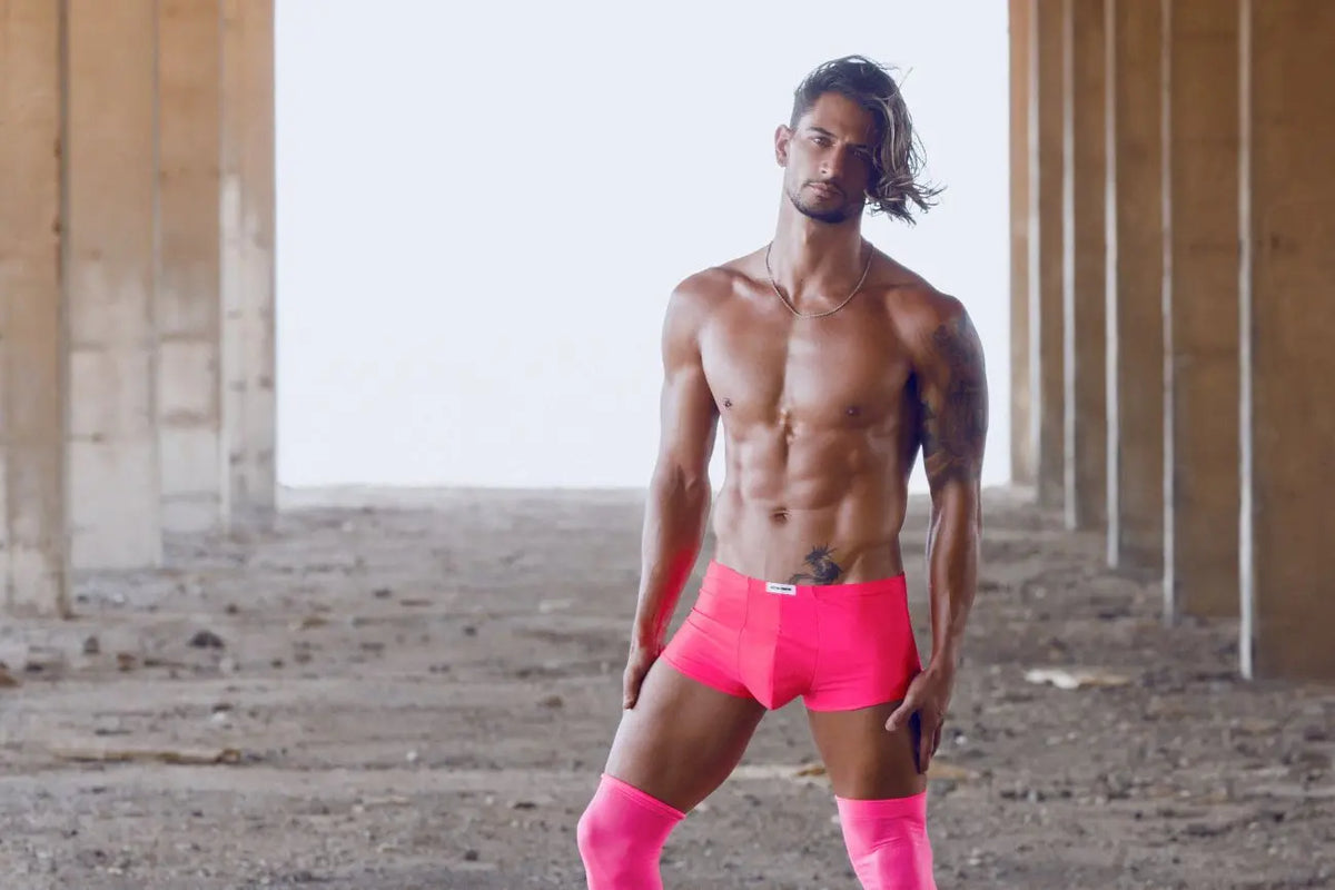 JUSTIN+SIMON Men's Underwear XSJ08 Classic Trunks Color Coral