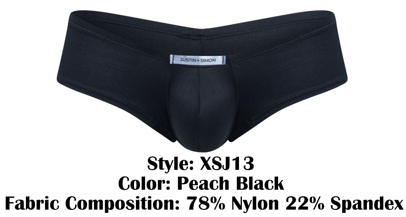 JUSTIN+SIMON XSJ13 Cheeky Bulge Boxer Color Peach Black