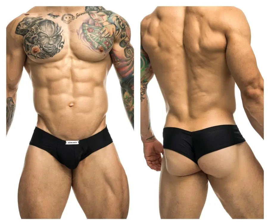 Ropa interior masculina JUSTIN+SIMON XSJ22 Cheek Briefs Color Negro
