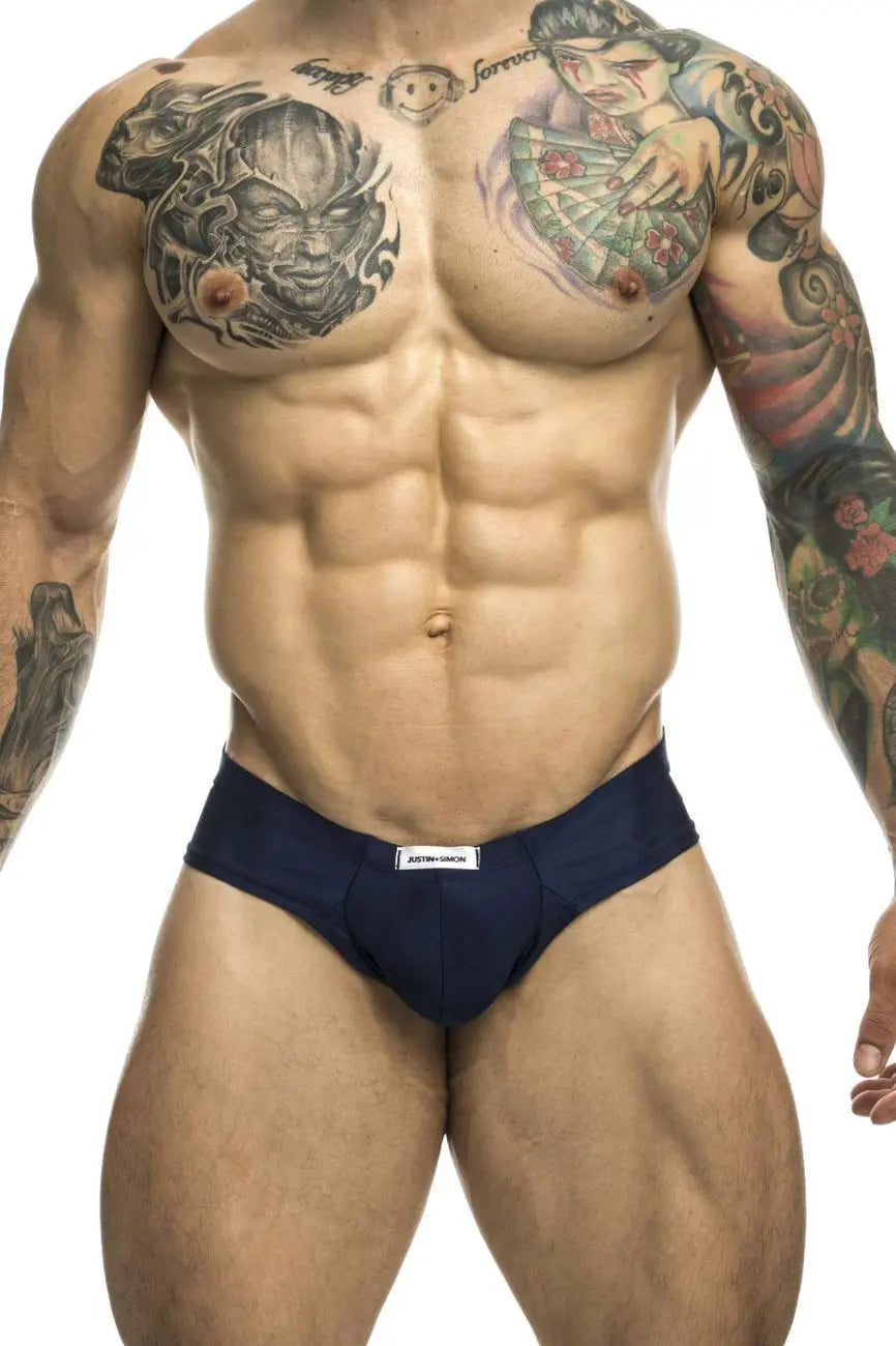 JUSTIN+SIMON Herrenunterwäsche XSJ22 Cheek Briefs Farbe Navy