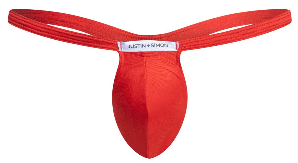 JUSTIN+SIMON XSJBU02 Bulge Thongs Color Peach Red